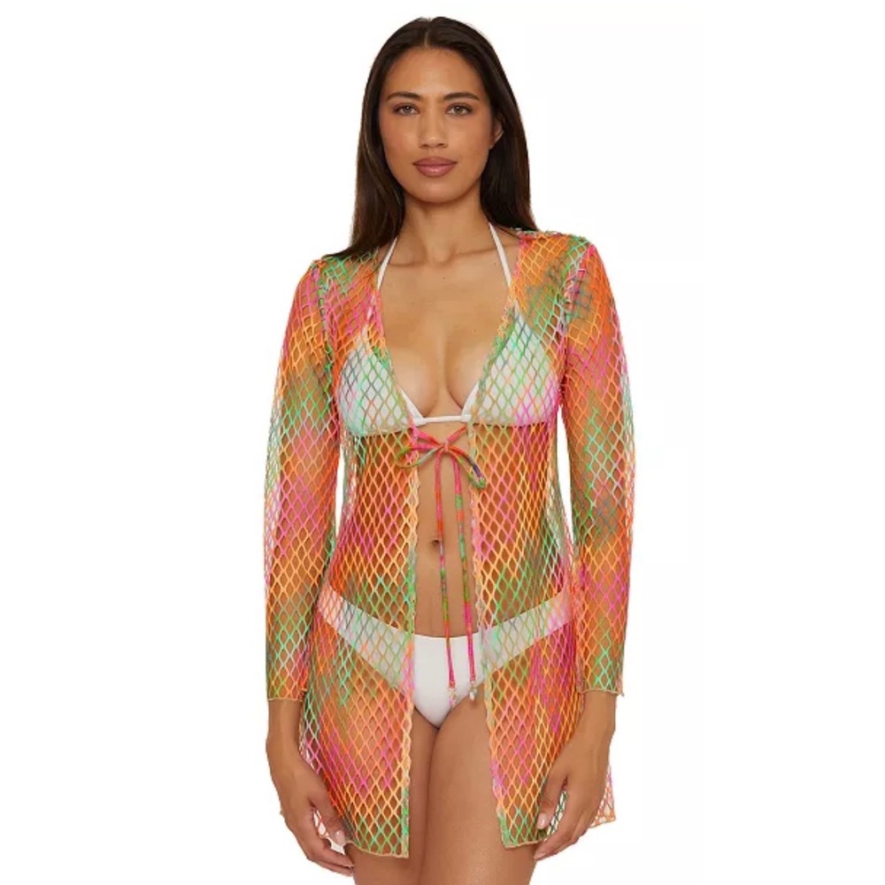 NWOT Becca Women's Mirage Fishnet Tunic Swim Cover Up XS/S
